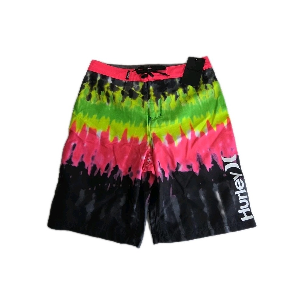 HURLEY BOYS SWIM TRUNKS SIZE 14/27 8.5" INSEAM NWT $38 MULTICOLOR